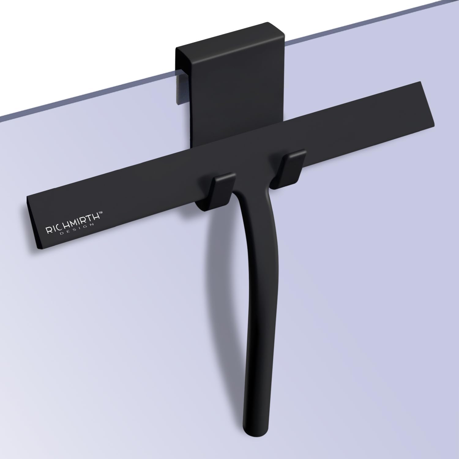 Silicone rubber blade & hook shower window squeegee 11" in width silicone car squeegee bathroom squeegee for shower doors car window, black