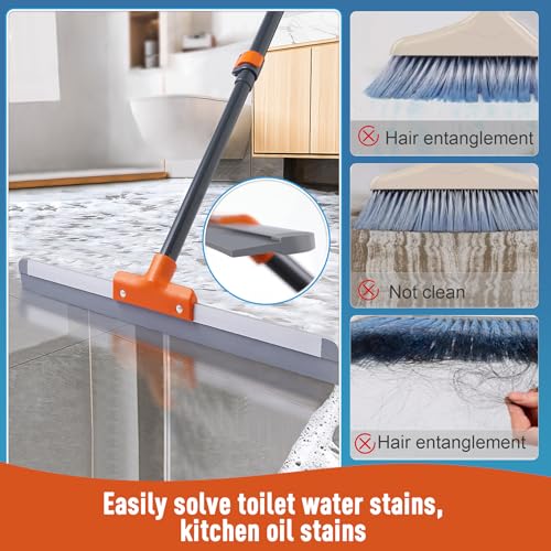 Rubber Floor Squeegee with Extendable Long Handle - view 4
