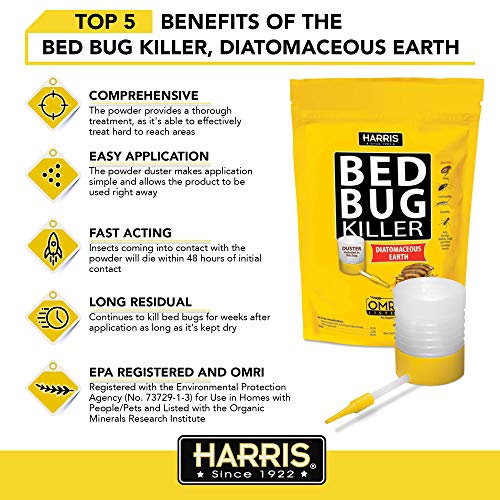 Bed Bug Killer, Diatomaceous Earth (4lb with Duster Included Inside The Bag) - view 3