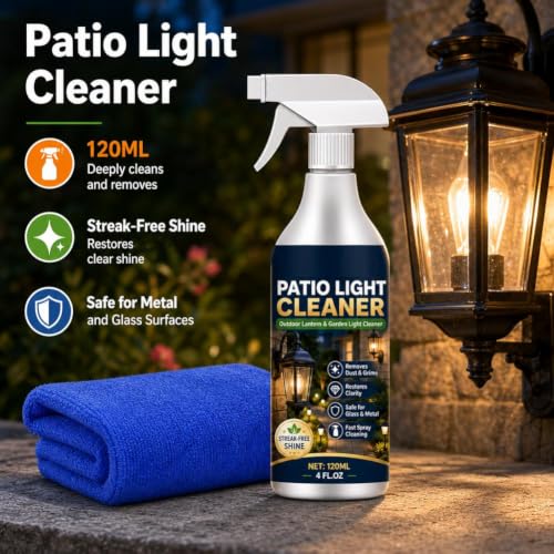 Outdoor Lantern and Garden Light Cleaner Spray, Patio Light Cleaning Kit - view 3