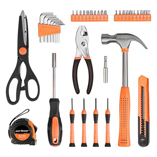 39-Piece Household Tool Set, Orange Hand Kit With Storage Case - view 2