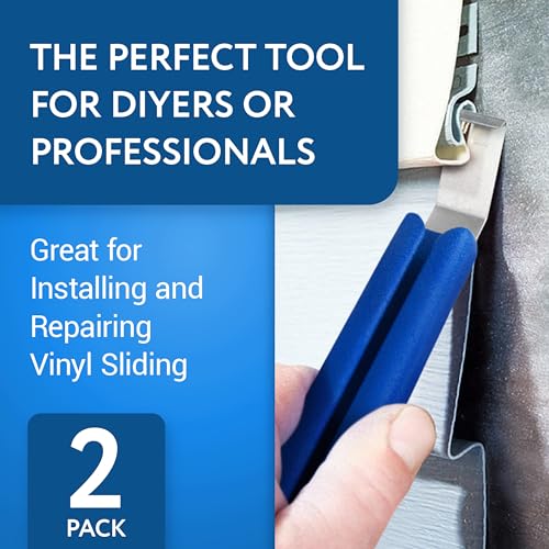Vinyl Siding Removal Tool Kit - Pack of 2, Blue - One-Piece Steel Zip Tool for Siding Removal - 7-Inch Extra-Leverage & Comfort-Grip Handles - view 4