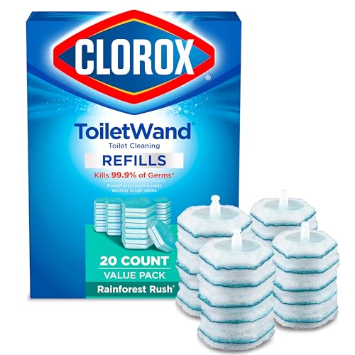 ToiletWand Toilet Cleaner Refills, Toilet brush, Rainforest Rush, 20 Count