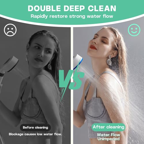 20PCS Shower Head Cleaning Brush,Tiny Brushes for Cleaning Shower Head,Gap Hole Anti-Clogging Cleaning Brush,Descaler Needles,Rust-Proof Showerhead Cleaner Set for Home and Kitchen (20 Pcs) - view 5