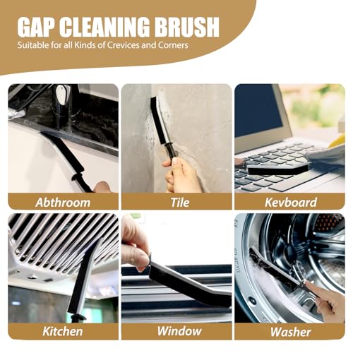 8Pcs Crevice Cleaning Brushes for Household Use, Grout Cleaner Brush, Hard Bristle Gap Cleaning Tool, Suitable for Kitchen, Bathroom and Other Areas Usually Difficult to Reach - view 2