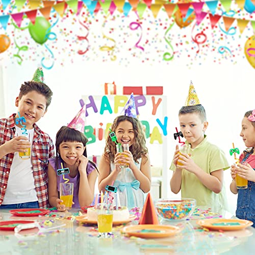 24 Video Game Party Favors Game Controller Drinking Straws Goodie Gifts for Kids Gamer Birthday Party Supplies, Game On Party Supplies with 2 PCS Cleaning Brushes - view 7