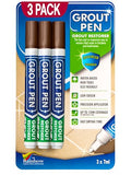 Grout Pen Brown Tile Grout Paint Marker - Narrow 5mm Tip (7mL) - 3 Pack
