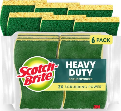 Heavy Duty Scrub Sponge, 6 Pack