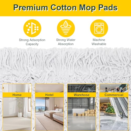 24" Commercial Dust Mop with 2 Replacement Mop Pads, 60.5 Inch - view 4