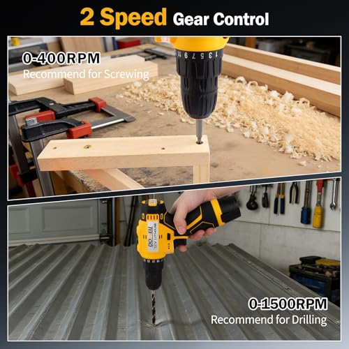 Tool Set with 12V Cordless Drill, 223-Pcs Home Tool kit for Men - view 5