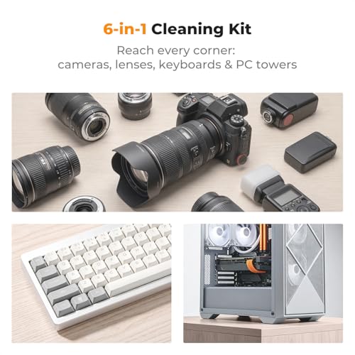 6-in-1 Keyboard Cleaning Brush Kit for Camera, Lens, PC,Pink - view 2
