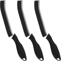 Hard Bristle Crevice Cleaning Brush - Home Cleaning Tools, Multi-Purpose Crevice Supplies for Kitchen, Bathroom, Toilet, Window, Vehicle, Faucets, Grout, Home (3, Black)