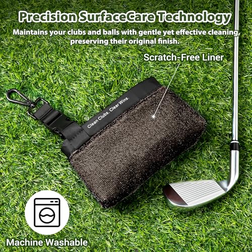 Golf Club & Ball Cleaner Bag,Durable Golf Club Cleaning Kit and Ball Washer Pouch,Club Cleaner for Golf Bag, Golf Gifts for Men Women Golfers Him Unique, Essential - view 5