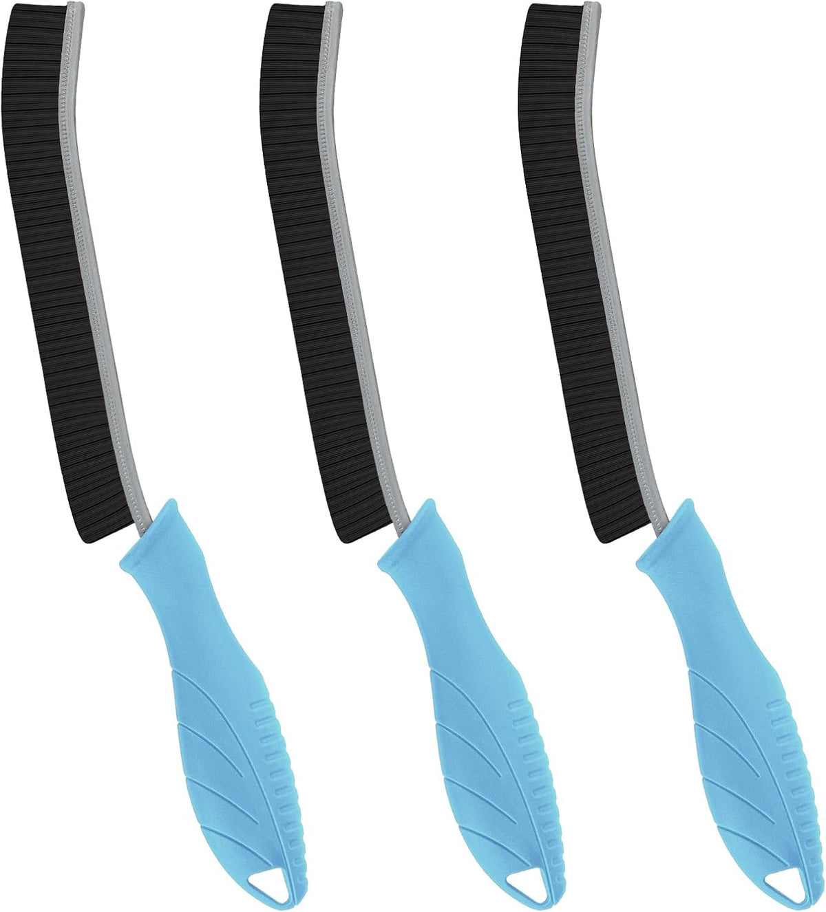 Hard Bristle Crevice Cleaning Brush - Home Cleaning Tools, Multi-Purpose Crevice Supplies for Kitchen, Bathroom, Toilet, Window, Vehicle, Faucets, Grout, Home (3, Black) - view 7