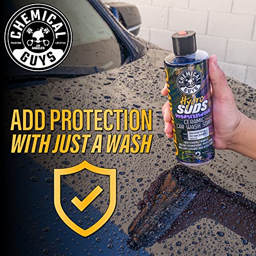 CWS_212_64M Car Wash Starter Bundle - HydroSuds Ceramic SiO2 Shine High Foaming Car Wash Soap, 64 oz, Berry Scent + Chenille Wash Mitt (2 Items) Works on Cars, Trucks, SUVs, RVs & More - view 2