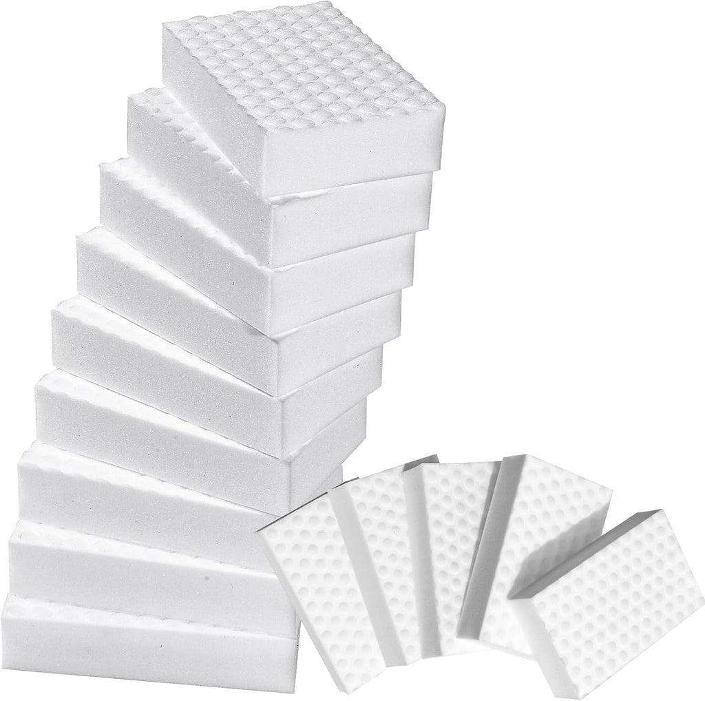 2X Density Magic Sponge Eraser,Multi-Functional Household Cleaning Kitchen Dish Sponge for Furniture,Extra Thick and Long Lasting Melamine Cleaning Sponges for Bathroom, Baseboard, Wall Cleaner (20) - view 5