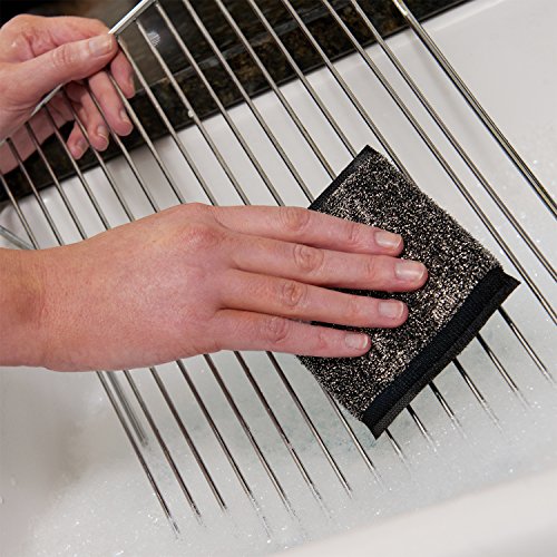 Scrub Away Stainless Steel Scourers - 20 Single Packs of Scouring Pads - Heavy Duty Non Scratch Metal Scourer - Easy to Clean - Tackles Tough and Burnt on Food - view 5