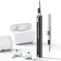 Cleaner kit for airpods pro 1 2 3 multi-function cleaning pen with soft brush flocking sponge for bluetooth earphones case cleaning tools black