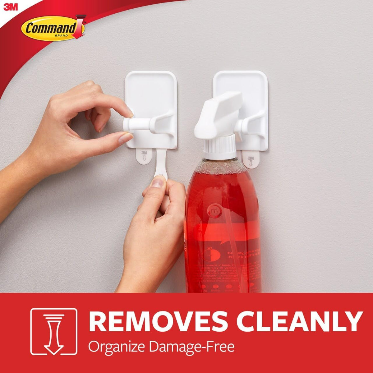 Spray Bottle Hangers, 2 Pack | Spray Bottle Hanger, Cbainet Door Organizer For Cleaning Bottles, No Tools Required, Removes Cleanly - view 5