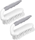 Scrub Brush, Heavy-Duty Scrub Brushes for Cleaning with Stiff Bristles Cleaning Brush for Shower, Bathroom, Carpet, Kitchen and Bathtub Scrubber - 2 Pack | Durable Bristles Ergonomic Non-Slip Tpr Grip. U-Style Hanging Loop for Storage. Use for Shower, Tub