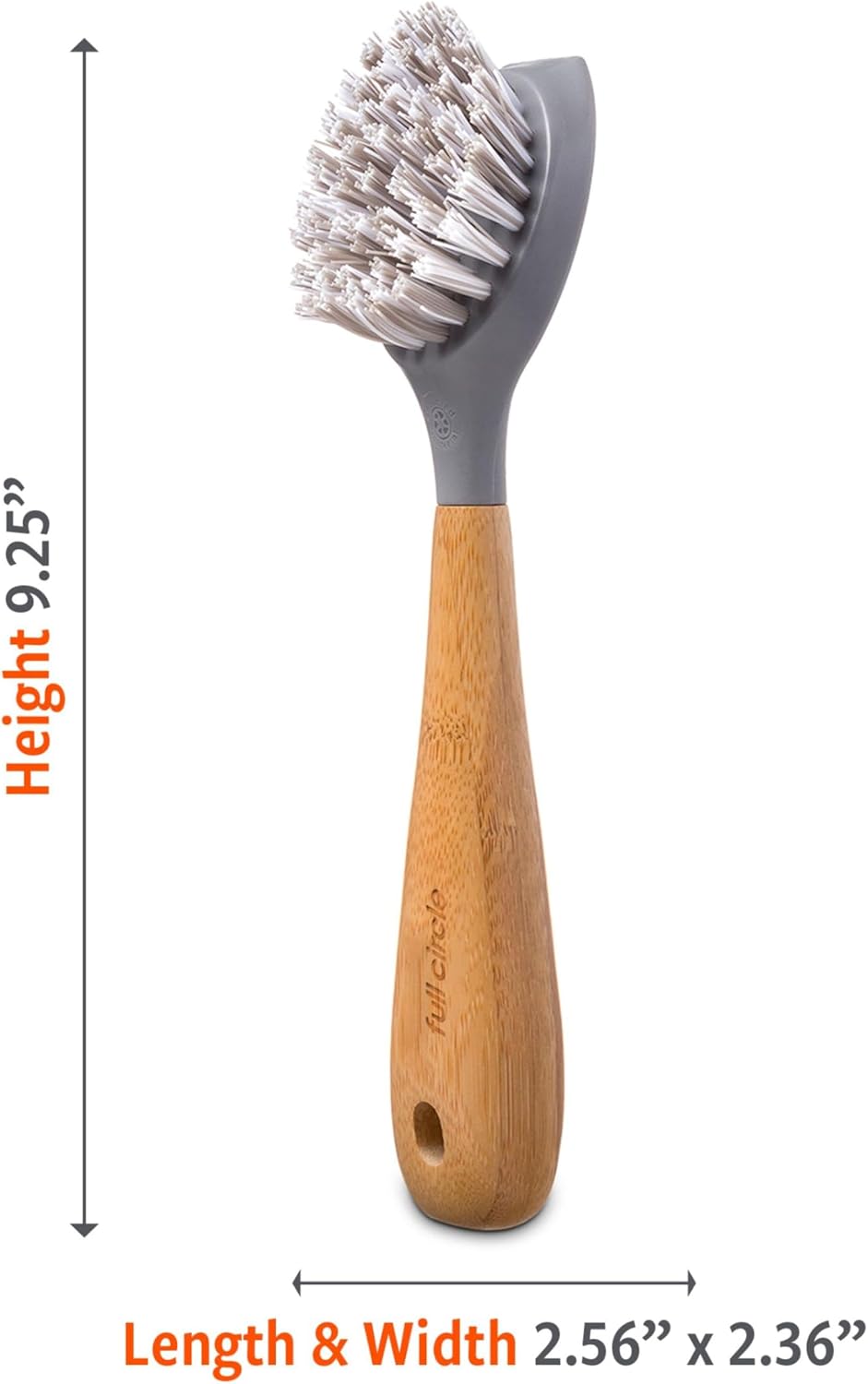 Skillet Strong Cast Iron Bamboo Dish Brush and Scraper – Durable Kitchen Scrub Brush for Dishes, Pots, Pans, and Cast Iron, Sustainable, Made with Recycled Plastic - view 2