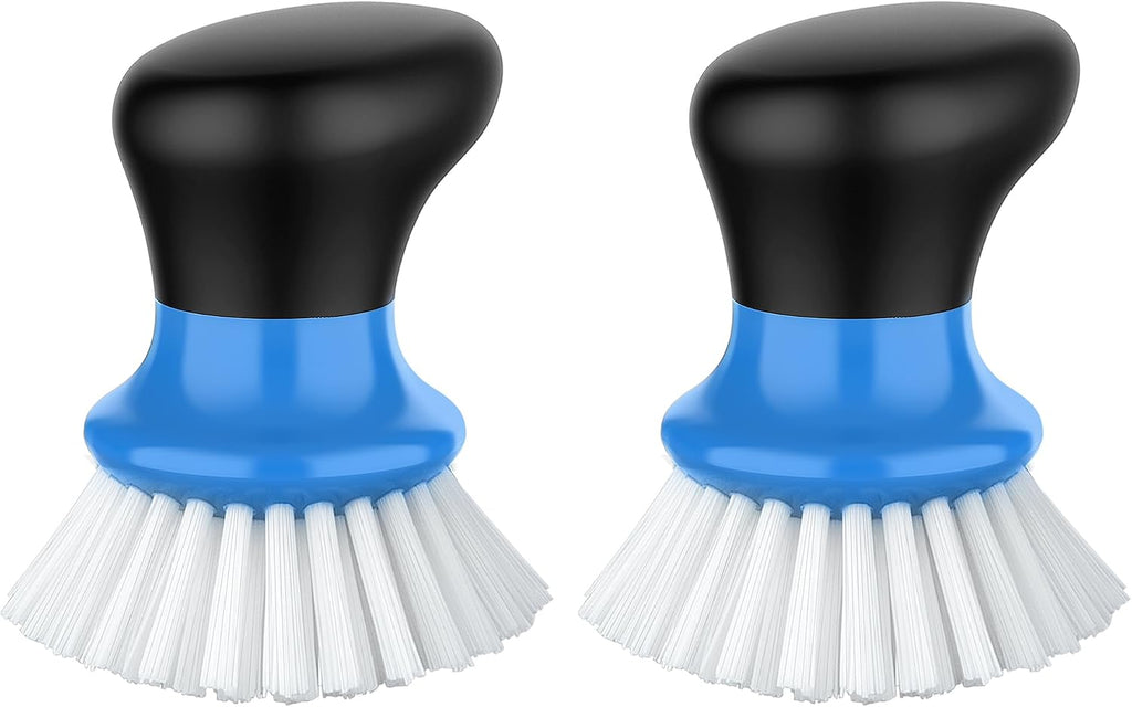 Dish Scrub Brush, Palm Brush Dish Scrubber, Gray, Pack of 2 | Kitchen Brushes for dishes, pans, pots, sink cleaning, palm scrubber, palm scrub brush, dish scrubber - view 5