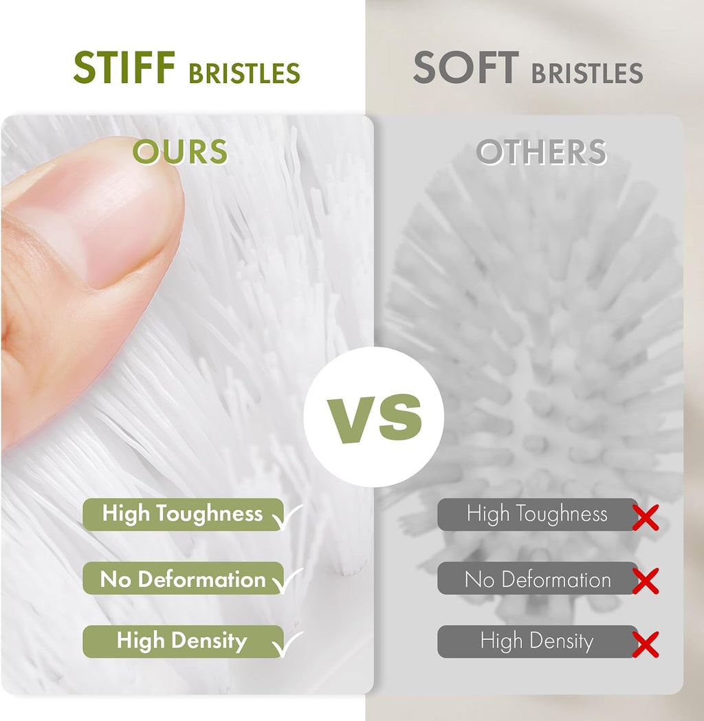 Scrub Brush for Cleaning Comfort Grip Shower Scrubber Stiff Bristles with Handle Heavy Duty Cleaner Brush for Tub Sink Carpet Floor - Pack of 2 (Green+Green) - view 4