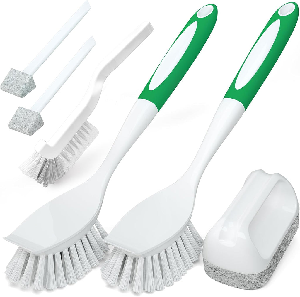 Dish Brush Cleaning Brush Set for Cleaning Groove Gap,Green | Dish Brush Set Cleaning Brush Set, Scouring Pad for Cleaning, Groove Gap Brushes for Pot, Pan, Abrasive Wheel Brushes