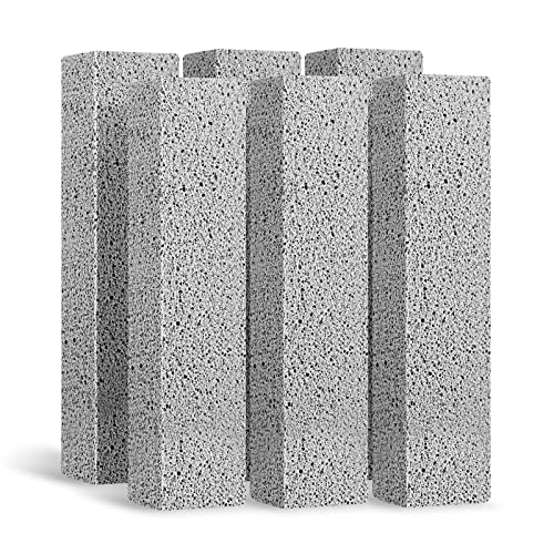 6 Pack Pumice Stone for Toilet Cleaning, Hard Water Rings & Stains