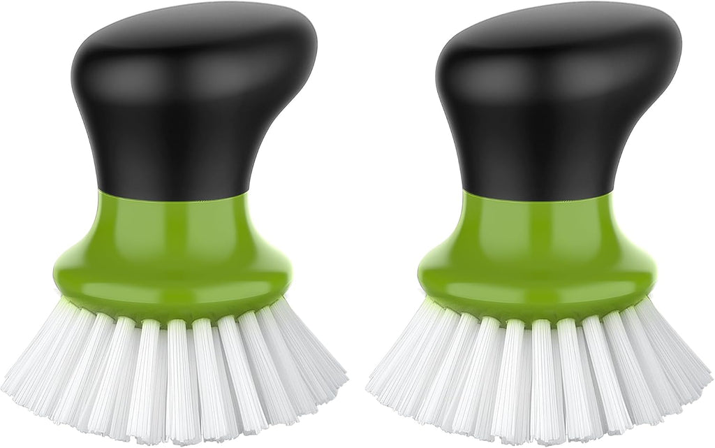 Dish Scrub Brush, Palm Brush Dish Scrubber, Gray, Pack of 2 | Kitchen Brushes for dishes, pans, pots, sink cleaning, palm scrubber, palm scrub brush, dish scrubber - view 7