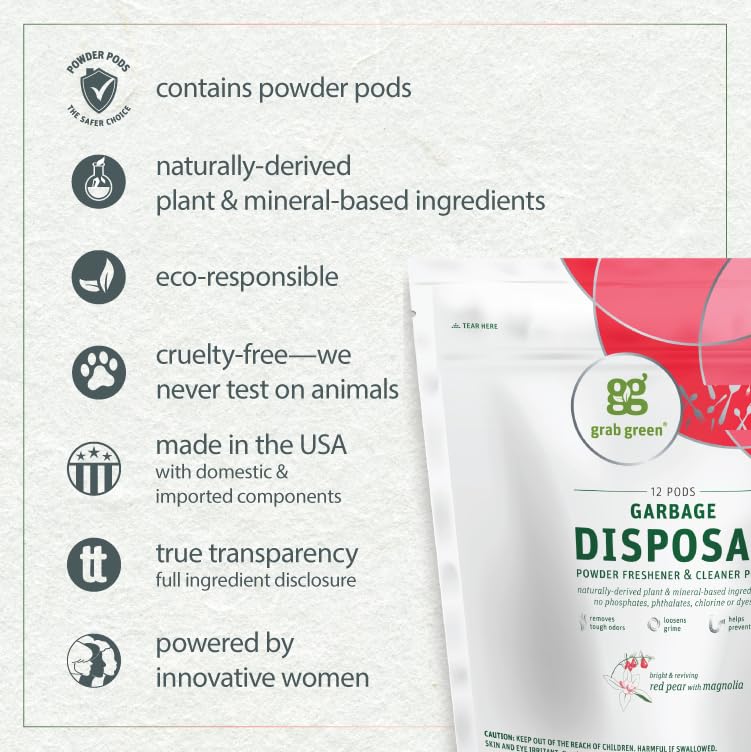 Garbage Disposal Cleaner, 48 Pods, Red Pear & Magnolia - view 3