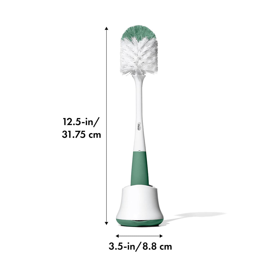 Bottle Brush with Nipple Cleaner and Stand - Sage - view 2