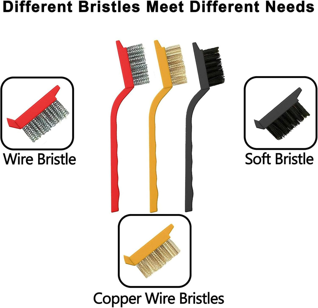 Crevice Cleaning Brush 12-Pack - Heavy Duty Hard Bristle Gap Brush for Deep Cleaning - Ultra-Thin Window Track Cleaning Tool for Shower Grout, Sliding Doors, Baseboards & Auto Detailing - view 8
