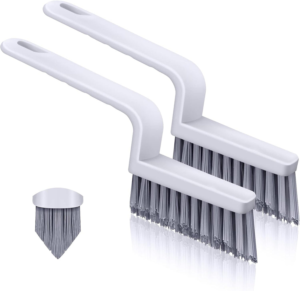 Grout Cleaner Brush V Shape, Stiff Grout Cleaning Brushes for Tile Floor, Handheld Grout Scrub Brush Set for Shower, Bathroom, Kitchen, Household Use,2 pcs | Stiff Grout Cleaning Brushes For Tile Floor, Handheld Grout Scrub Brush Set For Shower, Bathroom,