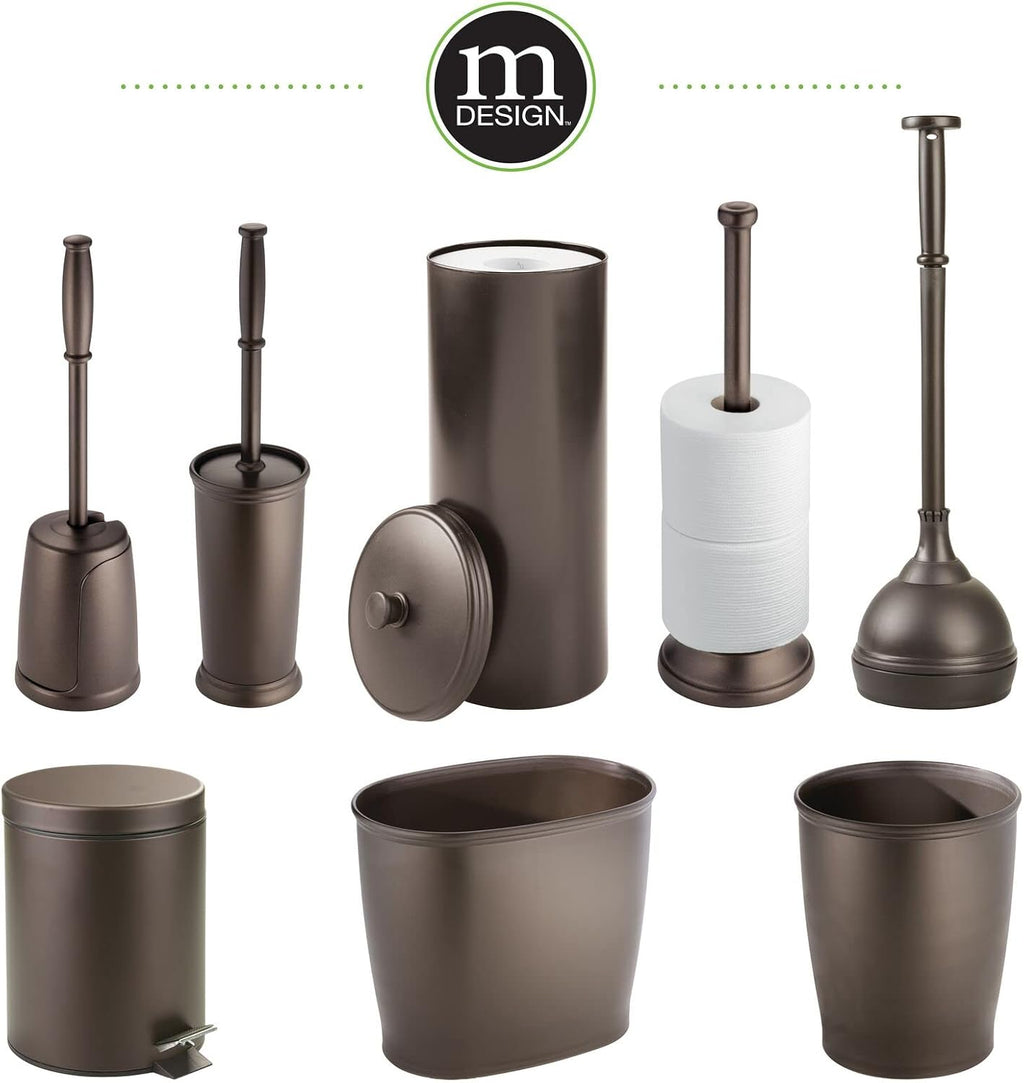 Toilet Bowl Brush and Holder - Covered Bathroom Toilet Brush - Standing Toilet Bowl Scrubber in Modern Holder - Compact, Space Saving, Deep Cleaning Brush for Toilet - Hyde Collection - Bronze - view 8