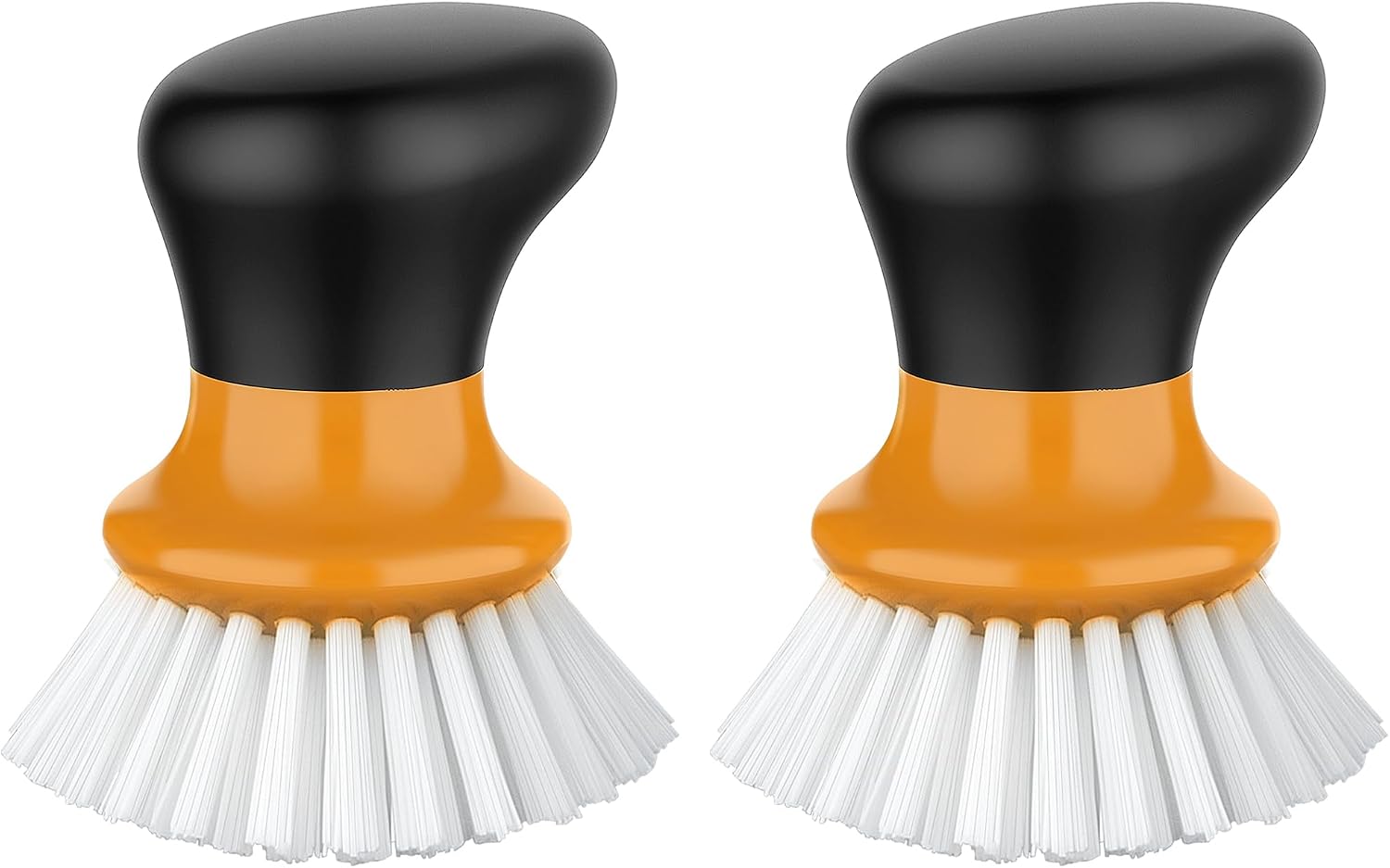 Dish Scrub Brush, Palm Brush Dish Scrubber, Gray, Pack of 2 | Kitchen Brushes for dishes, pans, pots, sink cleaning, palm scrubber, palm scrub brush, dish scrubber - view 6