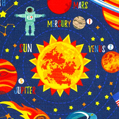 5x7 Outer Space Solar System Toy Car Road Rug – Educational Play Mat Carpet for Kids, Toddlers, Nursery, Classroom, Playroom, Baby Daycare - view 5