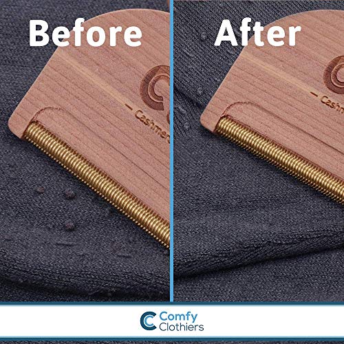 Cedar Wood Sweater Pilling Remover - Multi-Fabric Cashmere Comb - De-Pilling and Lint Removal for Cashmere, Wool, and Other Fabrics - Restore Fine Garments, Sweaters, and Coats - view 2