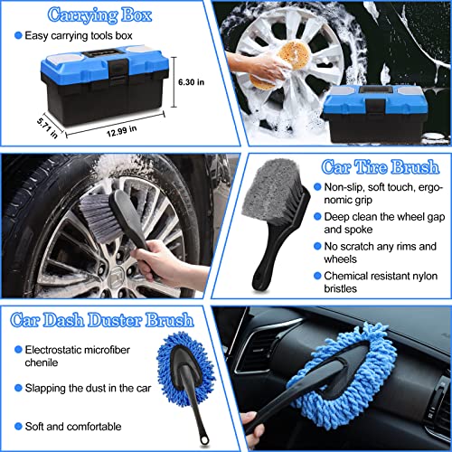 27Pcs Car Detailing Kit, Car Cleaning Kit, Car Detailing Brush Set, Drill Brush Set, Car Detailing Brushes, Car Wash Kit, Car Accessories, Car Cleaning Supplies for Interior, Exterior, Wheels - view 2