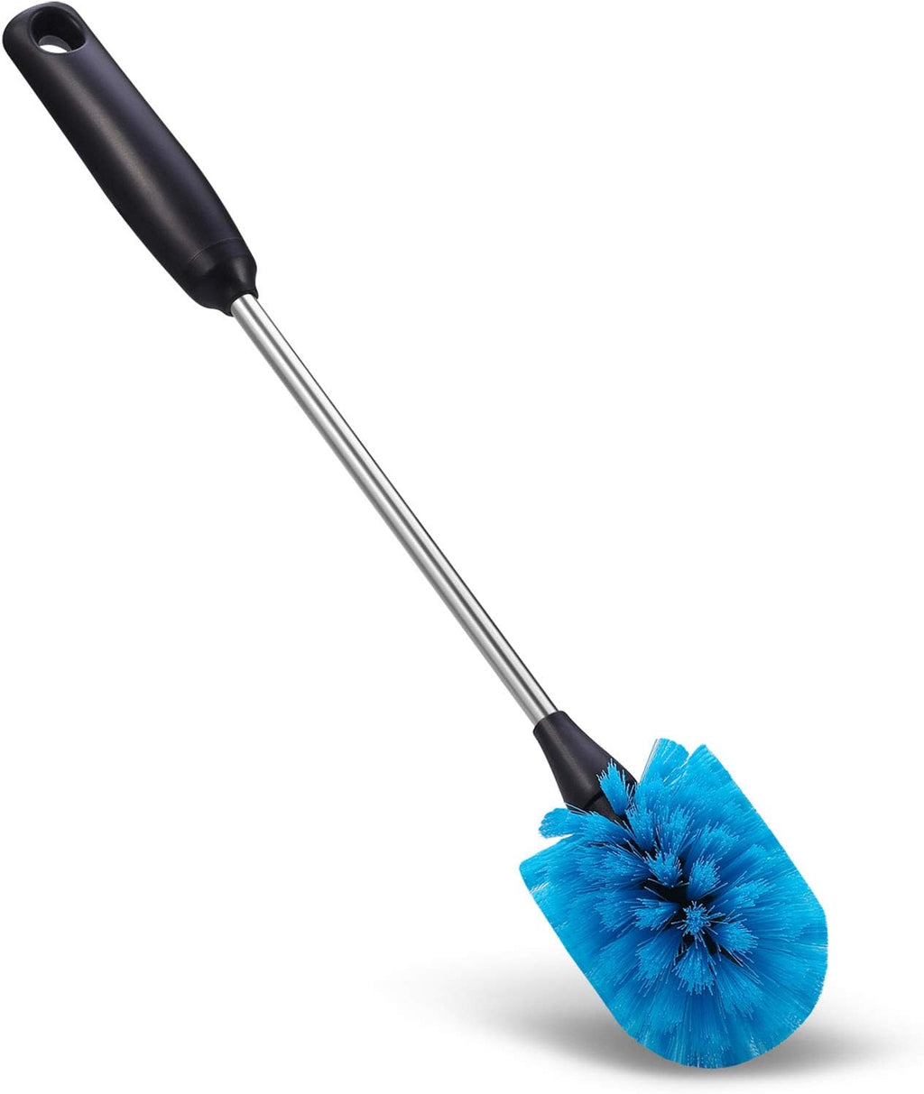 3-in-1 water bottle brush and straw cleaning set, round head | Non-slip, stainless steel, long handle with replaceable head for water bottles, glasswares, mugs, flasks, tumblers, vases - view 3