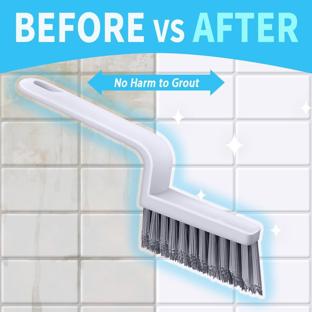 Grout Cleaner Brush V Shape, Stiff Grout Cleaning Brushes for Tile Floor, Handheld Grout Scrub Brush Set for Shower, Bathroom, Kitchen, Household Use,2 pcs | Stiff Grout Cleaning Brushes For Tile Floor, Handheld Grout Scrub Brush Set For Shower, Bathroom, - view 6