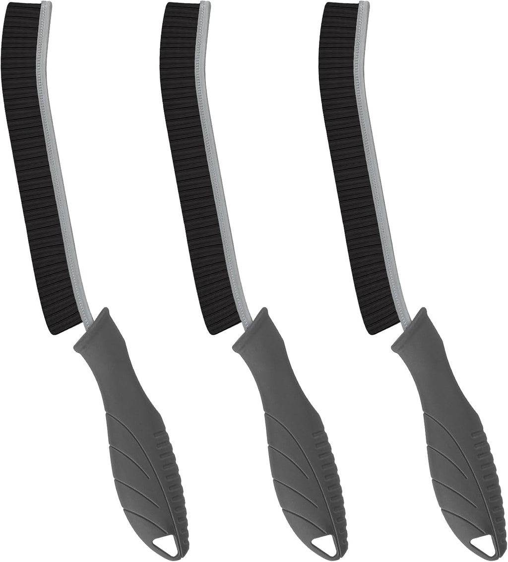 Hard Bristle Crevice Cleaning Brush - Home Cleaning Tools, Multi-Purpose Crevice Supplies for Kitchen, Bathroom, Toilet, Window, Vehicle, Faucets, Grout, Home (3, Black) - view 8