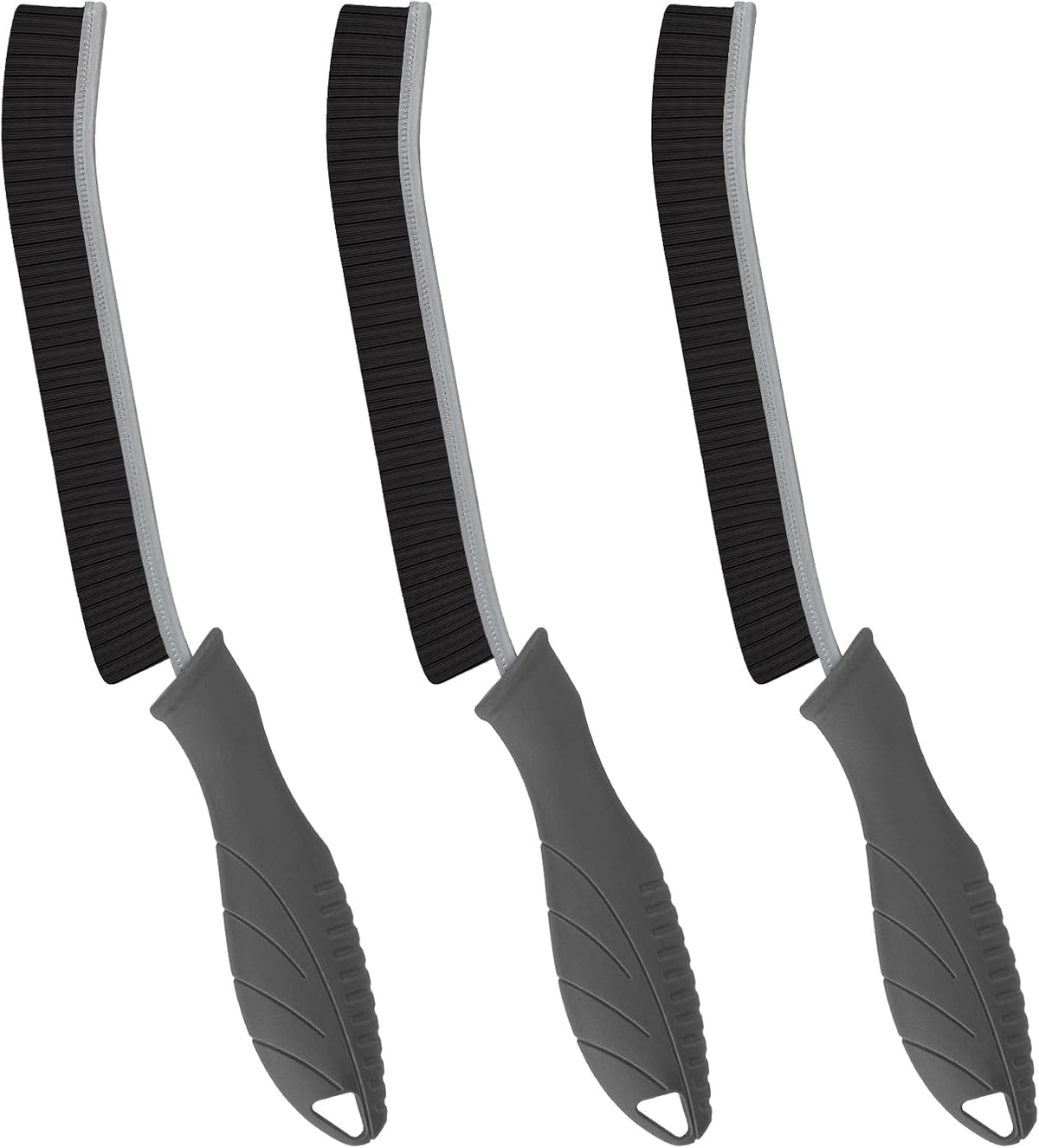 Hard Bristle Crevice Cleaning Brush - Home Cleaning Tools, Multi-Purpose Crevice Supplies for Kitchen, Bathroom, Toilet, Window, Vehicle, Faucets, Grout, Home (3, Black) - view 8