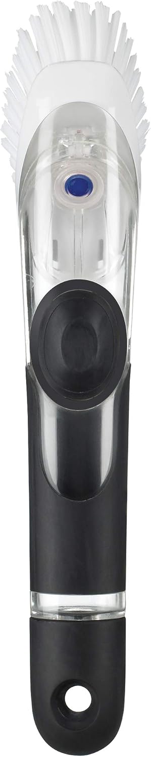 Soap dispensing dish brush refills, 2 pack, white, nylon bristles - view 4
