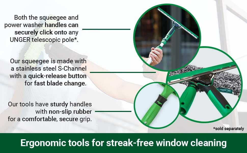 Commercial Window Cleaning Kit 3-in-1: Squeegee, Washer, Bucket - view 4