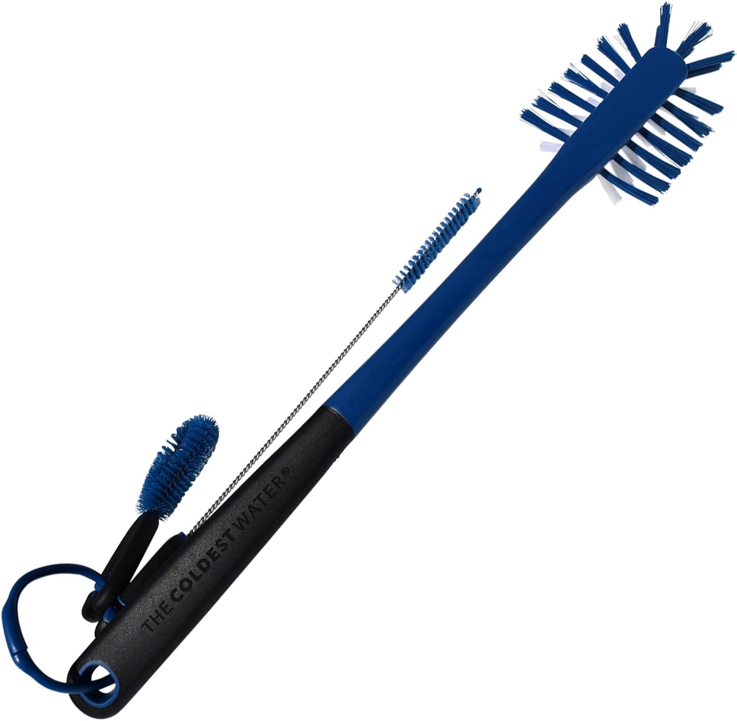 Bottle Brush - Long Handle 3 in 1 Cleaning Kit for Stainless Steel Water Bottles, Lids, Straws. Tumblers, Coffee Mugs & Baby Bottles - Perfect Cleaner for Narrow Neck Bottles