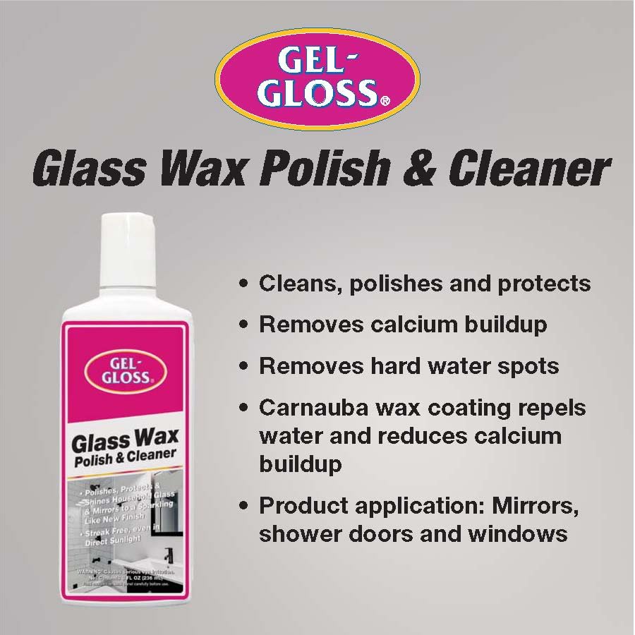 Gel-Gloss No Streak Glass Wax – Removes Water Spots and Hard Water, 8 oz - view 2