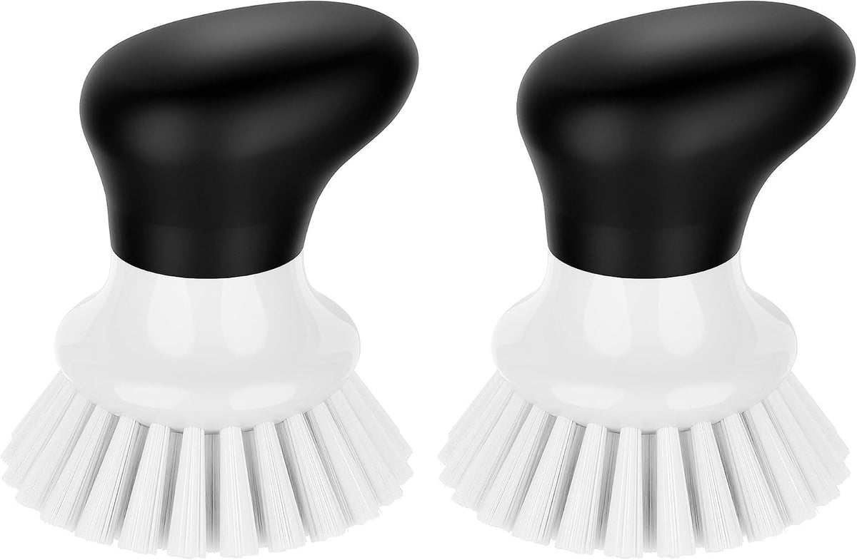 Dish Scrub Brush, Palm Brush Dish Scrubber, Gray, Pack of 2 | Kitchen Brushes for dishes, pans, pots, sink cleaning, palm scrubber, palm scrub brush, dish scrubber - view 8