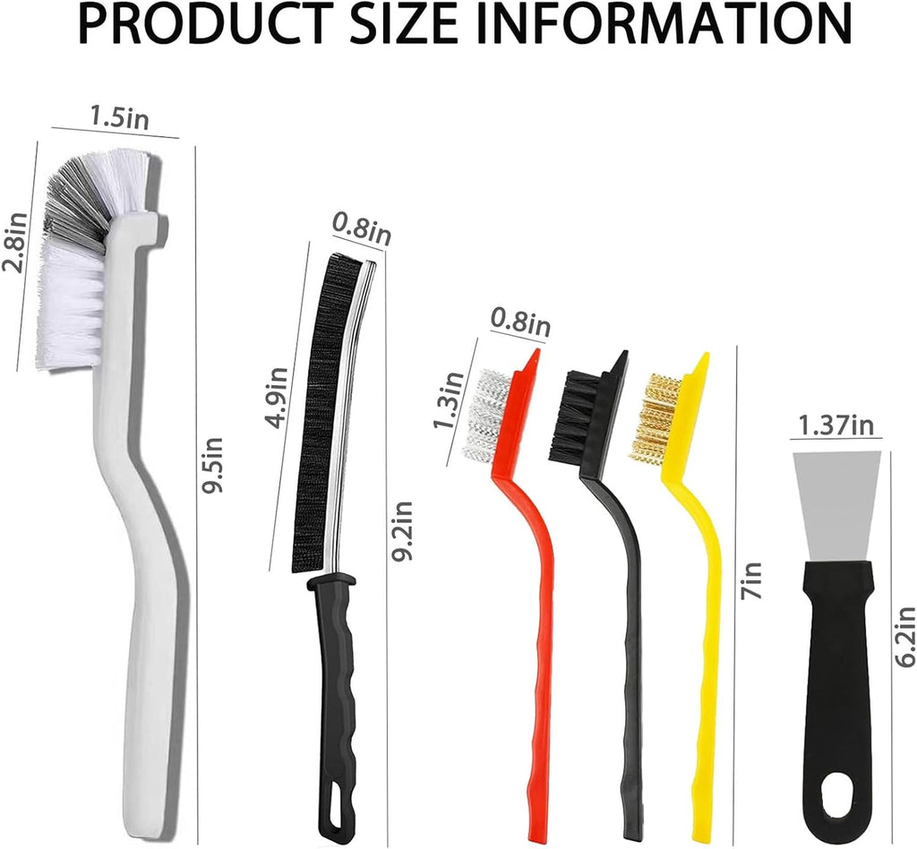 Crevice Cleaning Brush 12-Pack - Heavy Duty Hard Bristle Gap Brush for Deep Cleaning - Ultra-Thin Window Track Cleaning Tool for Shower Grout, Sliding Doors, Baseboards & Auto Detailing - view 3