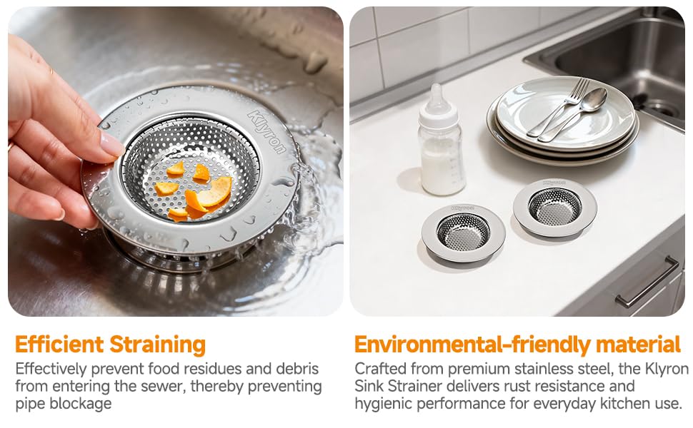 Kitchen Sink Drain Strainer 3-Pack, Food Catcher Drain Cover, 3.5" Fit - view 6
